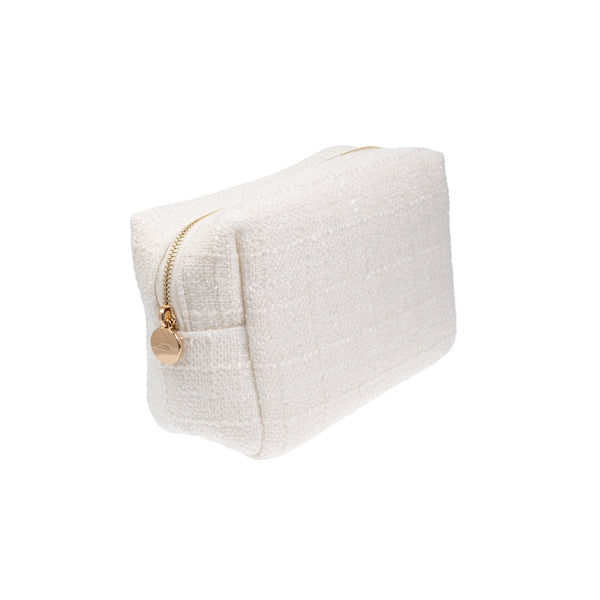 TWEED MAKE-UP POUCH SMALL OFF WHITE