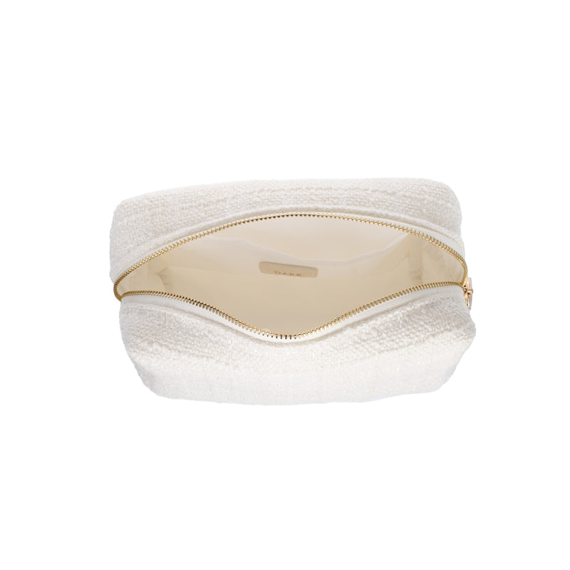 TWEED MAKE-UP POUCH SMALL OFF WHITE