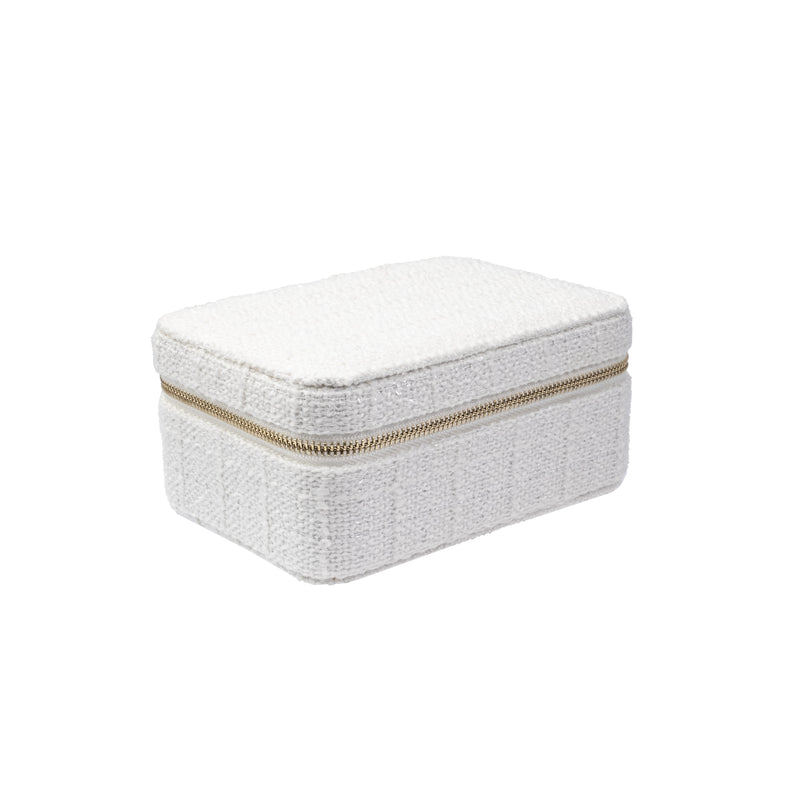 TWEED JEWELLERY BOX OFF WHITE