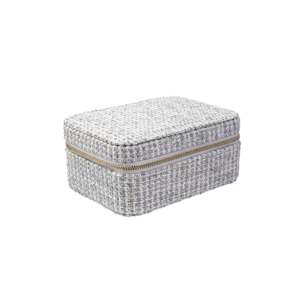 TWEED JEWELLERY BOX STEEL BLUE