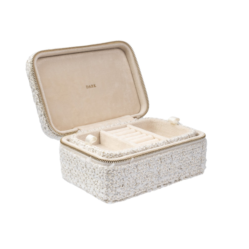 TWEED JEWELLERY BOX VANILLA