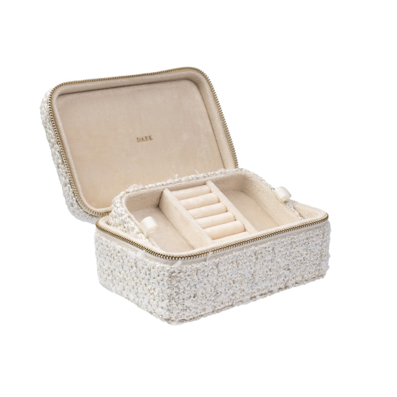 TWEED JEWELLERY BOX VANILLA