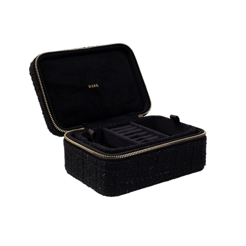 TWEED JEWELLERY BOX BLACK