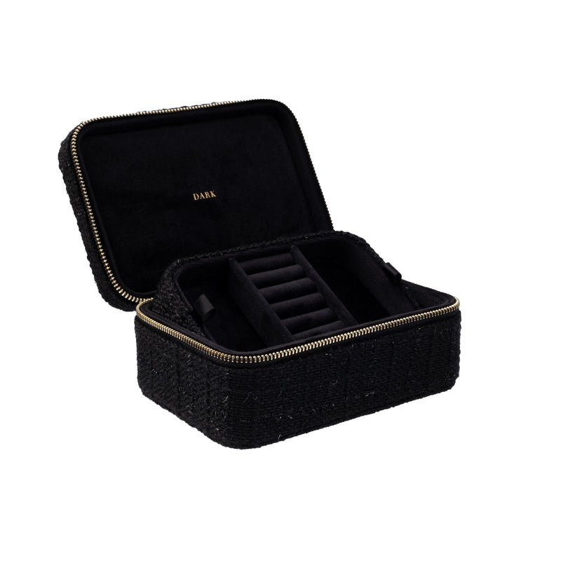 TWEED JEWELLERY BOX BLACK