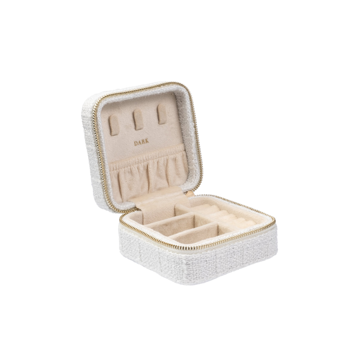 TWEED JEWELLERY BOX MINI OFF WHITE