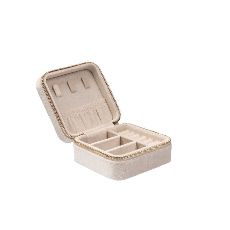VELVET JEWELLERY BOX MINI SAND VELVET JEWELLERY BOX MINI SAND