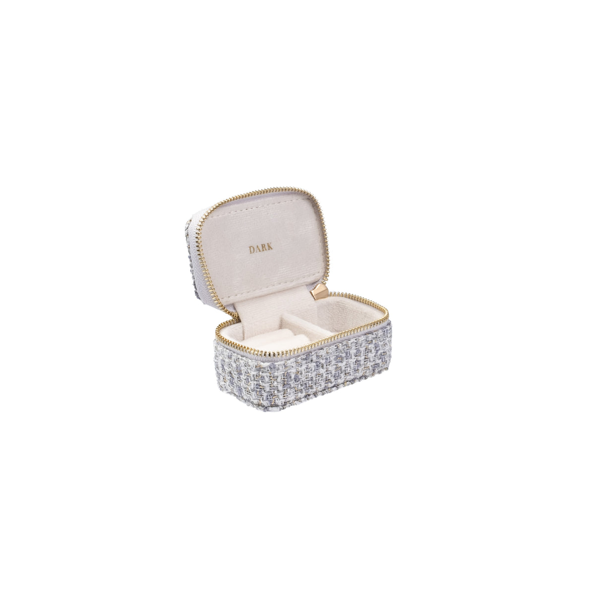 TWEED JEWELLERY BOX MICRO STEEL BLUE