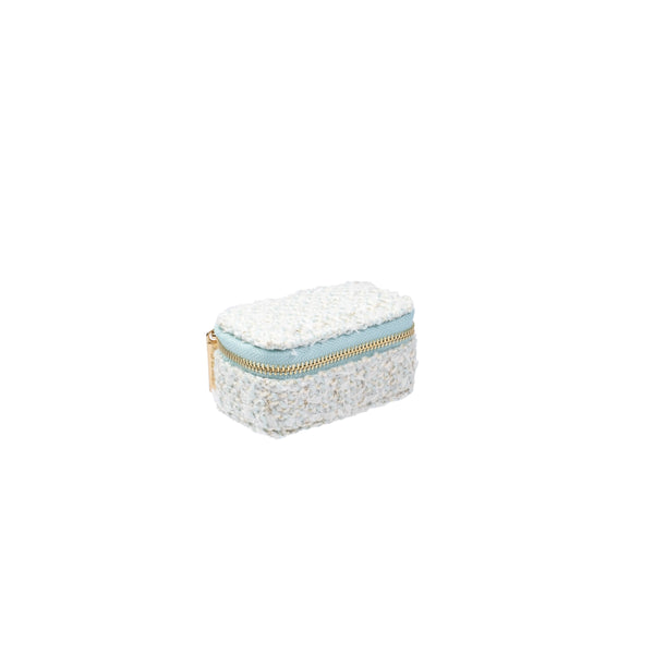 TWEED JEWELLERY BOX MICRO TEAL