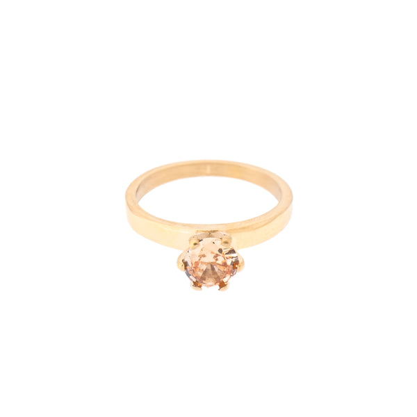SINGLE CRYSTAL RING CHAMPAGNE