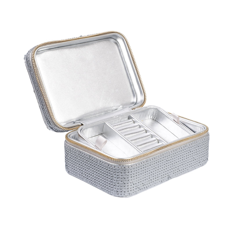 SEQUIN JEWELLERY BOX SILVER