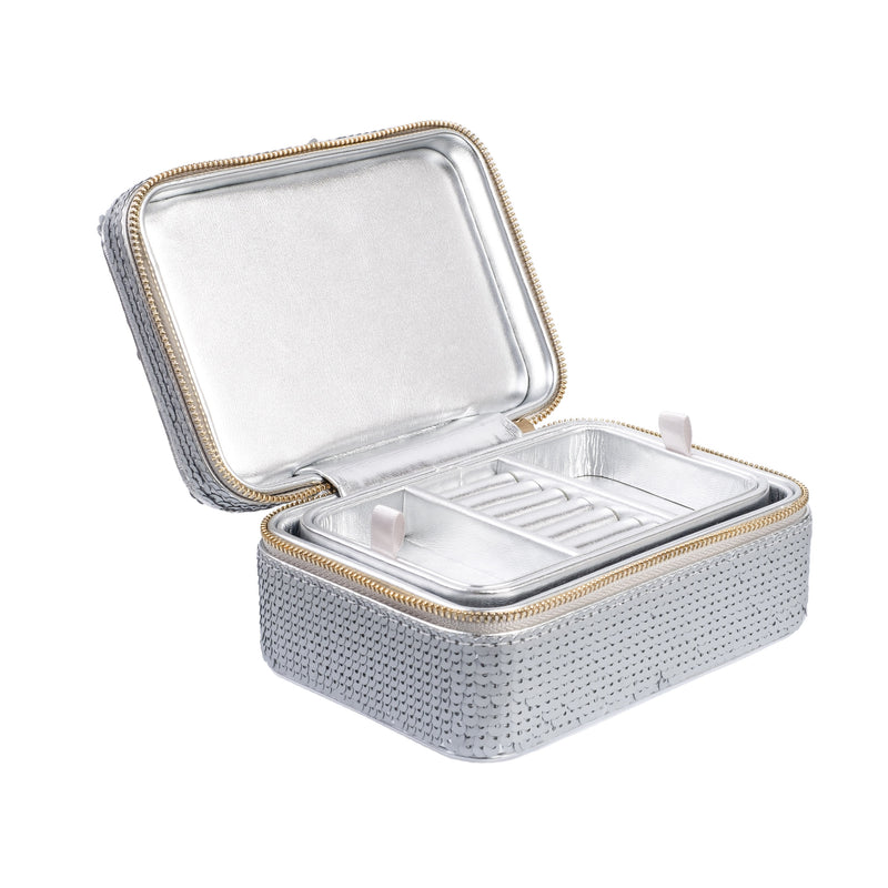 SEQUIN JEWELLERY BOX SILVER