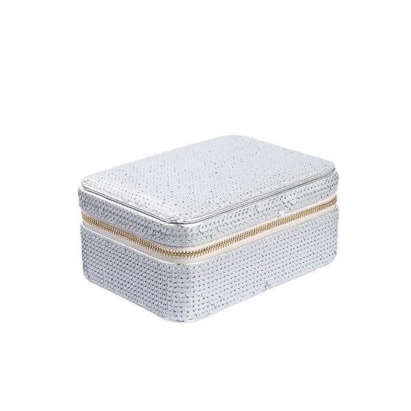 SEQUIN JEWELLERY BOX SILVER