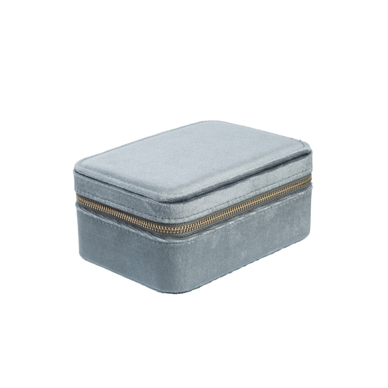 VELVET JEWELLERY BOX SPARKLED DARK SAGE