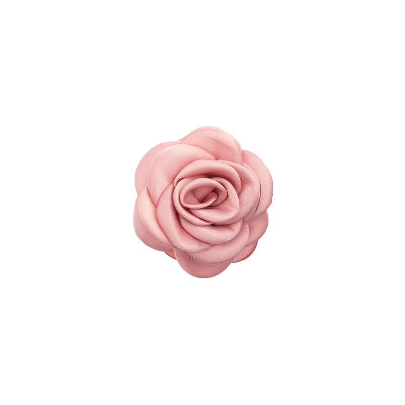 SATIN ROSE HAIR CLAW ROSE