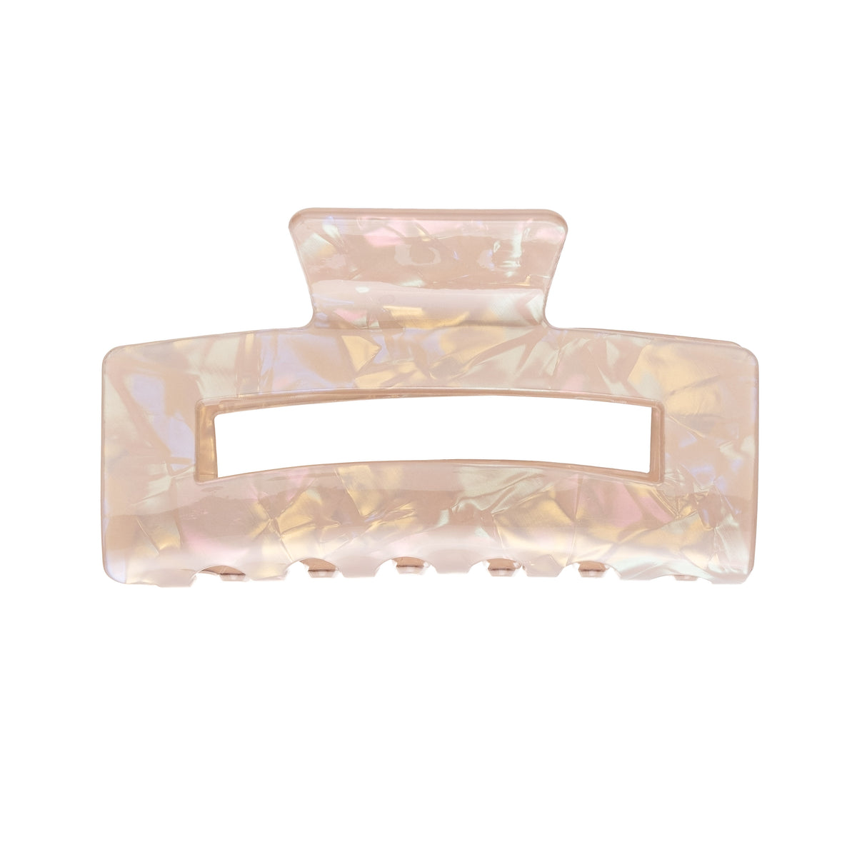 SQUARE HAIR CLAW LARGE SAND