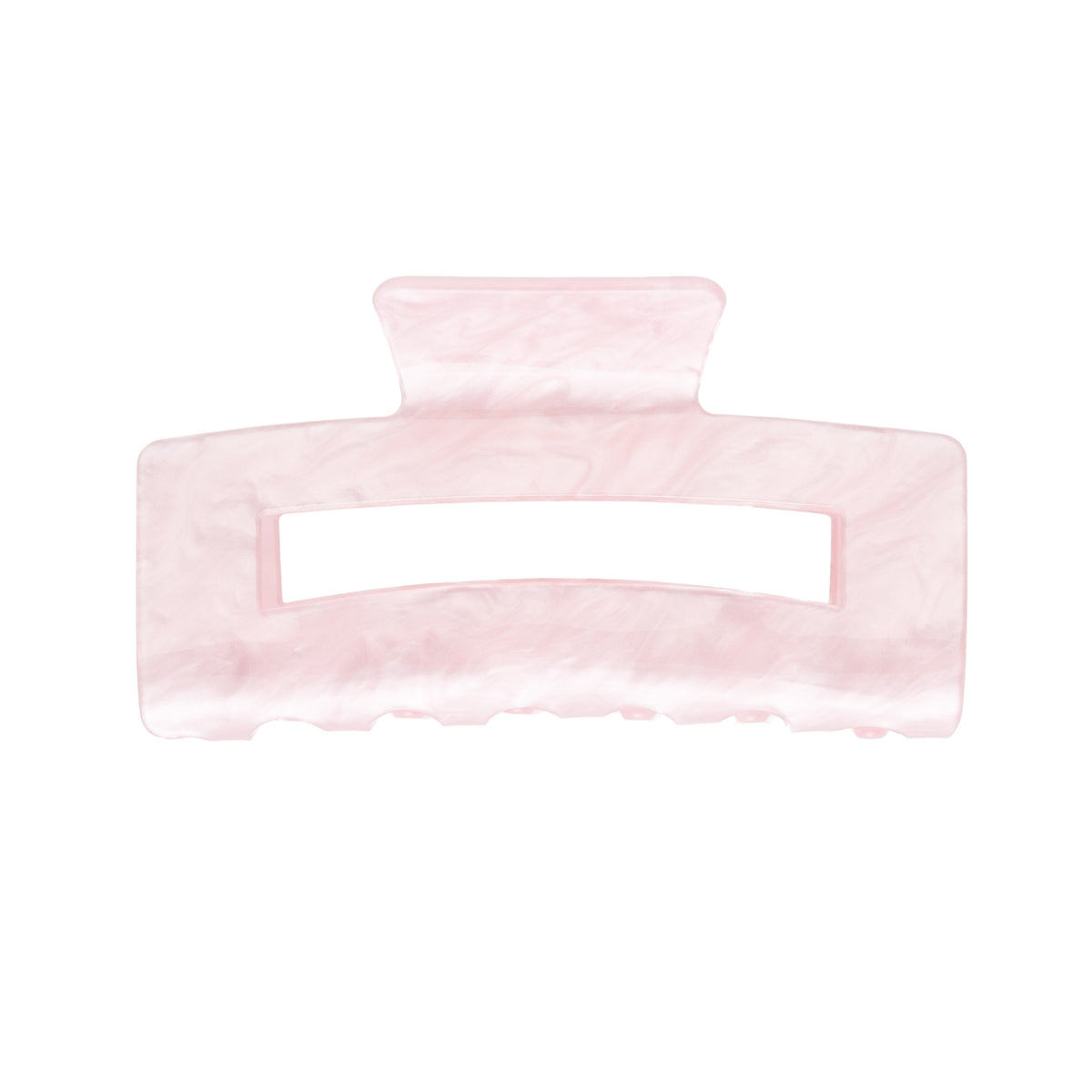 SQUARE HAIR CLAW LARGE PALE ROSE