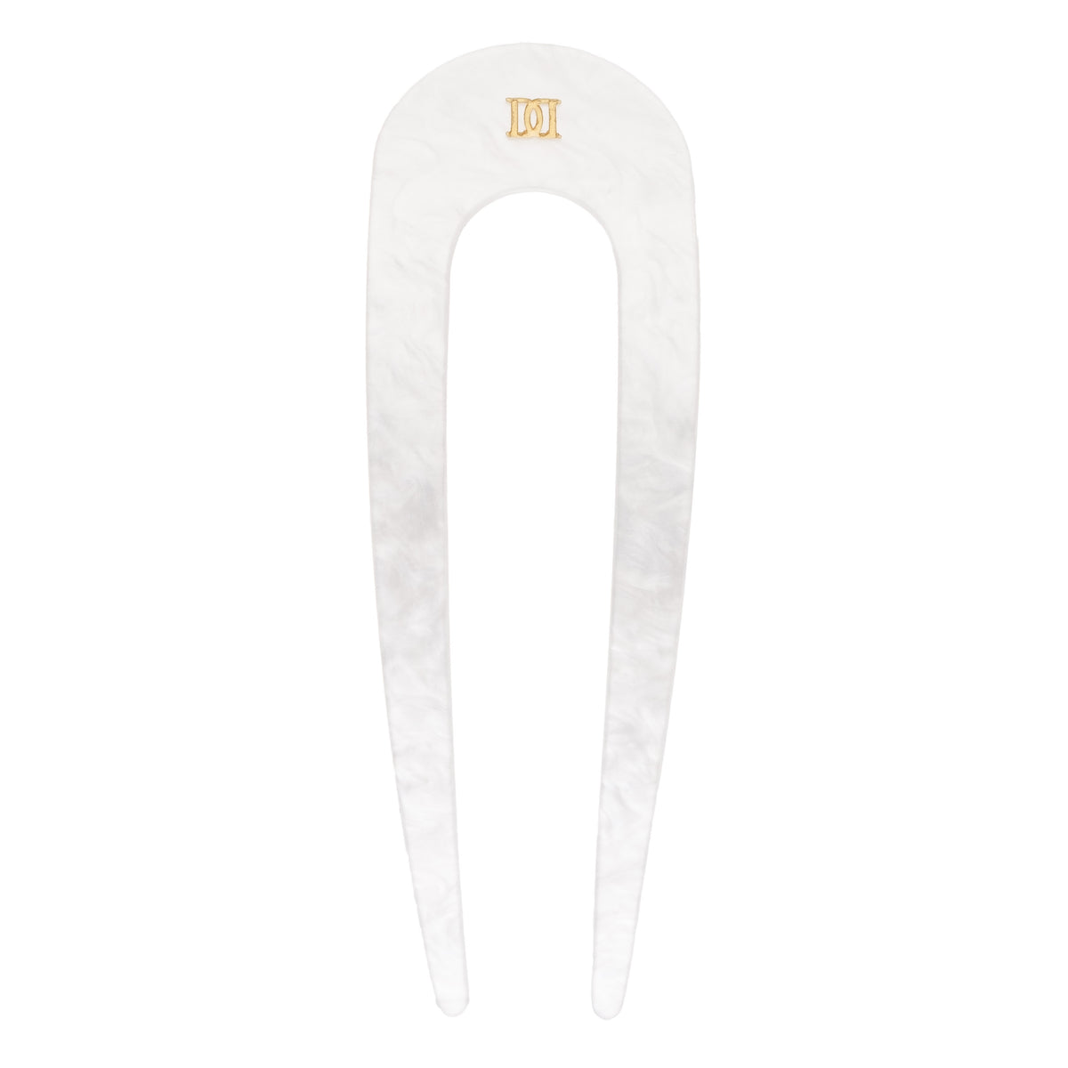 FRENCH HAIR PIN BRIGHT WHITE