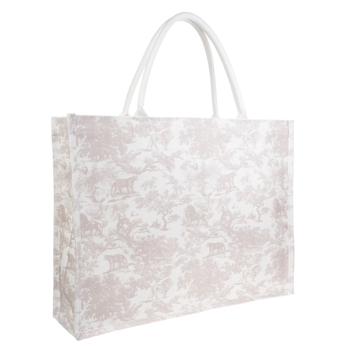 CANVAS TOTE LARGE SAND SAVANNAH PATTERN
