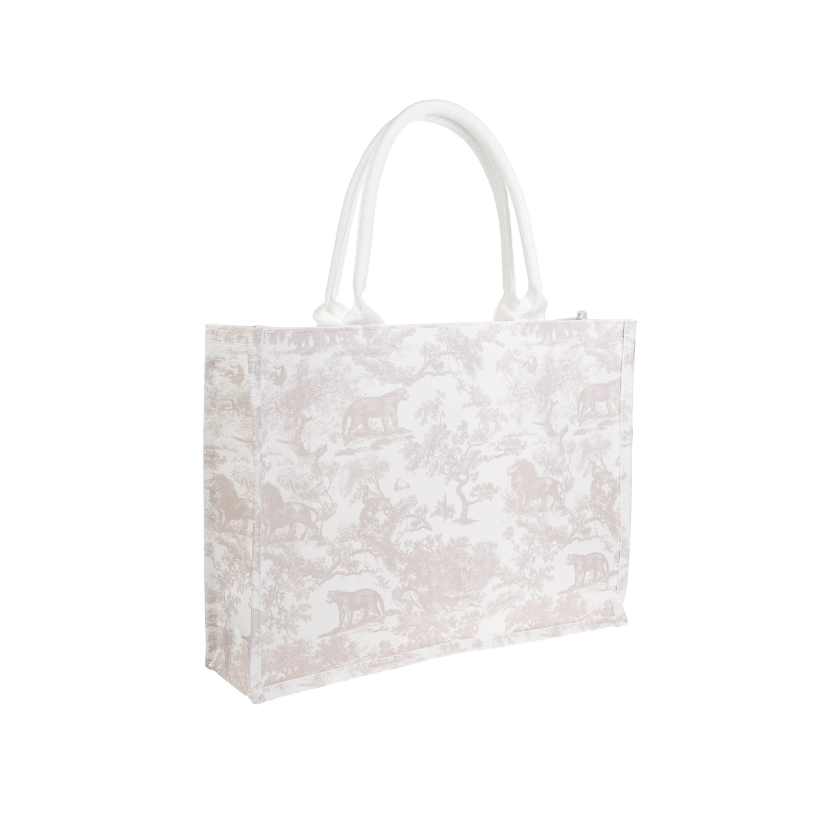 CANVAS TOTE MEDIUM SAND SAVANNAH PATTERN
