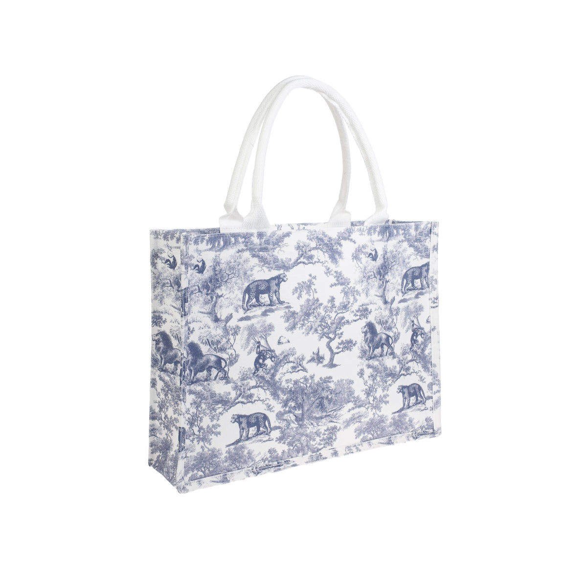 CANVAS TOTE MEDIUM COUNTRY BLUE SAVANNAH PATTERN