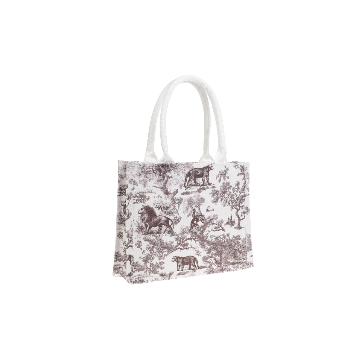 CANVAS TOTE SMALL WARM TAUPE SAVANNAH PATTERN