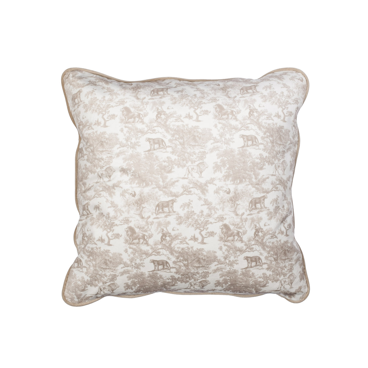 VELVET CUSHION COVER SAND SAVANNAH PATTERN