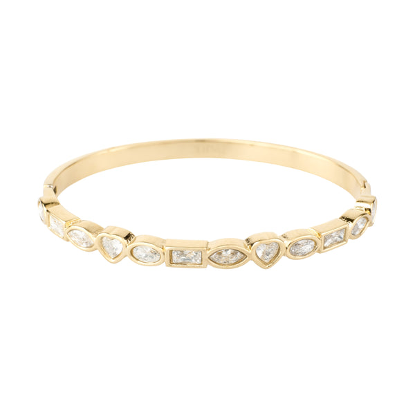 MULTISHAPED CRYSTAL BANGLE