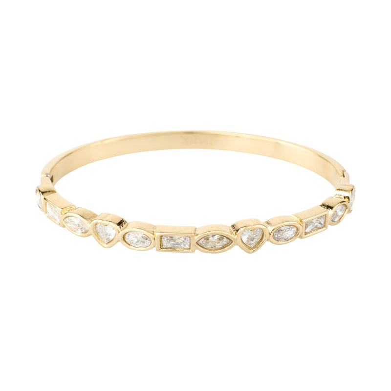 MULTISHAPED CRYSTAL BANGLE
