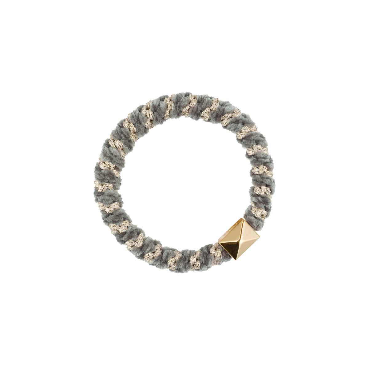 FLUFFY FAT HAIR TIE COOL ARMY STRIPE