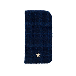 TWEED EYEWEAR CASE DARK NAVY BLUE