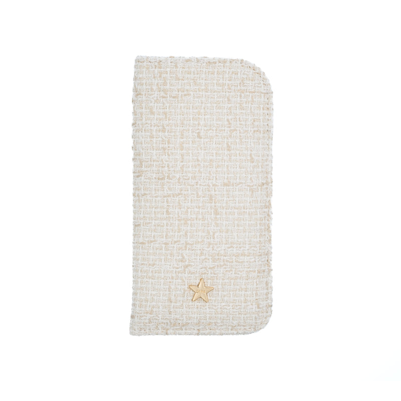 TWEED EYEWEAR CASE OFF WHITE W/SAND