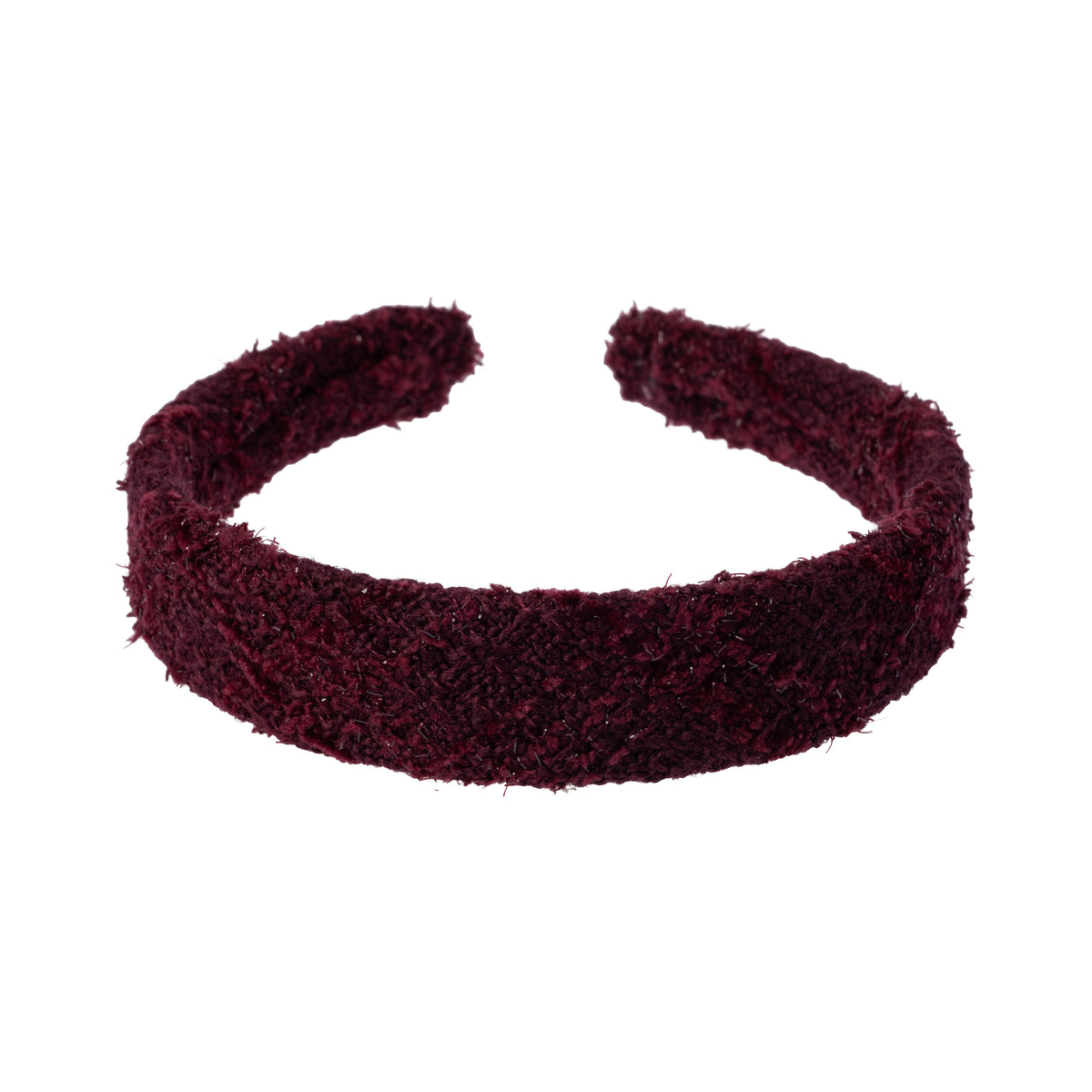 TWEED HAIR BAND BORDEAUX
