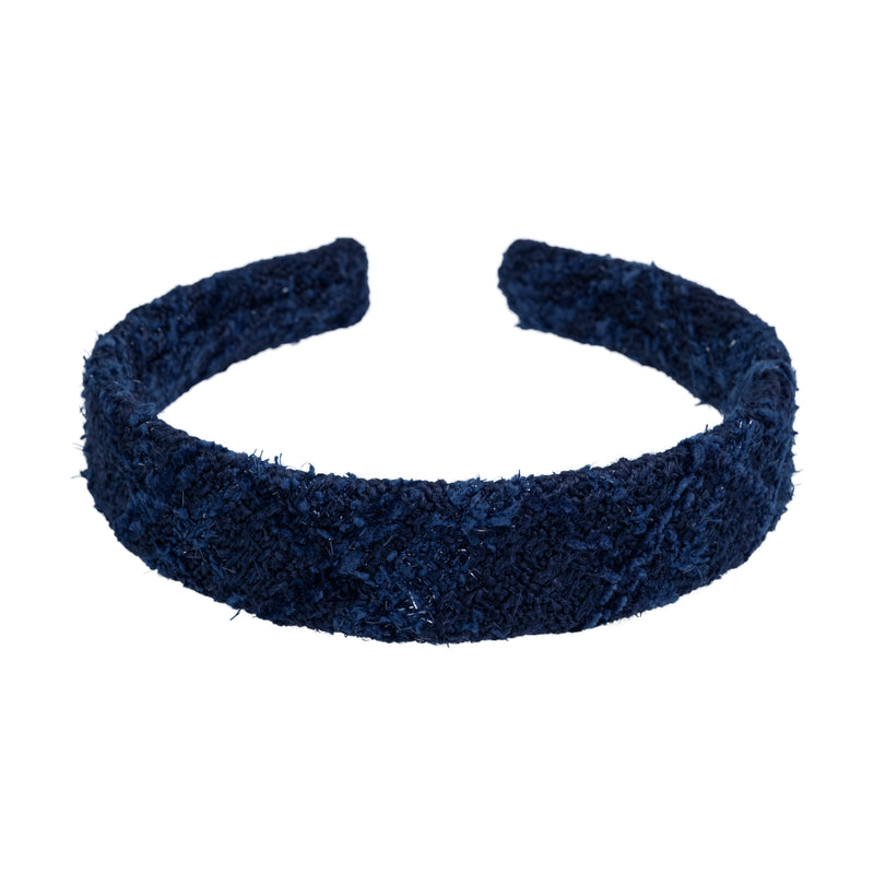 TWEED HAIR BAND DARK NAVY BLUE