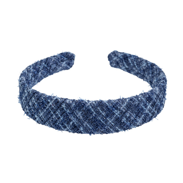 TWEED HAIR BAND GRISALLE BLUE