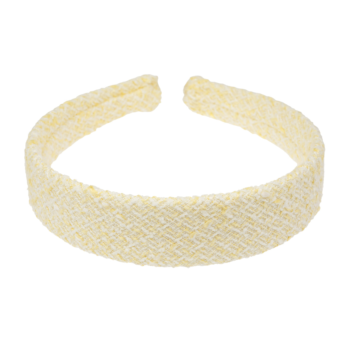 TWEED HAIR BAND PALE YELLOW