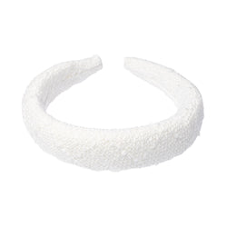 TWEED HAIR BAND BROAD OFF WHITE