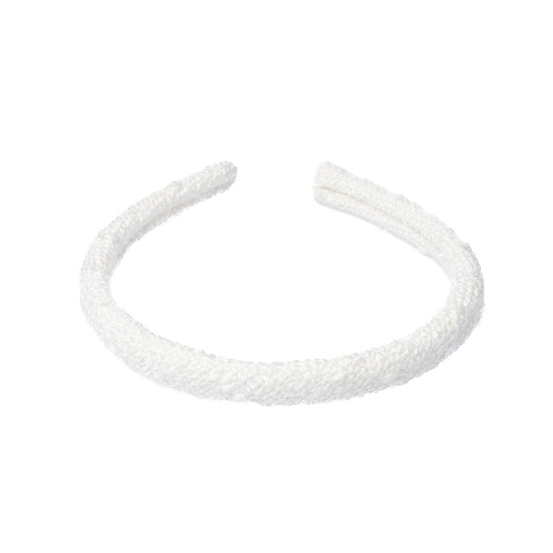 TWEED HAIR BAND THIN OFF WHITE