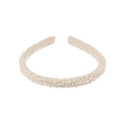 TWEED HAIR BAND THIN SAND
