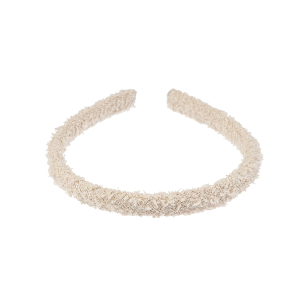 TWEED HAIR BAND THIN SAND TWEED HAIR BAND THIN SAND