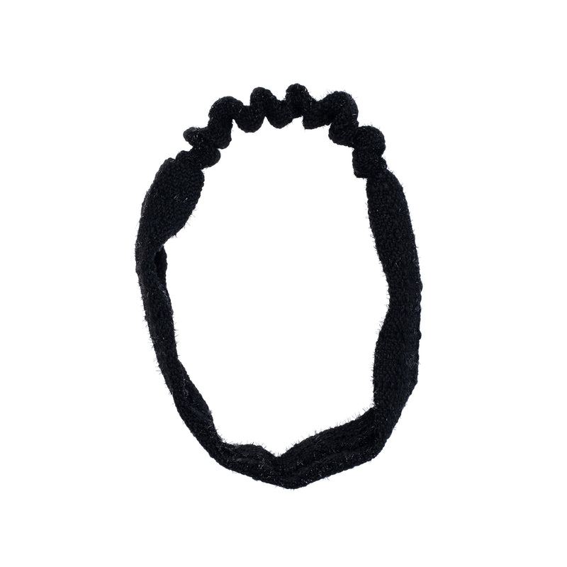 TWEED HEADBAND BLACK