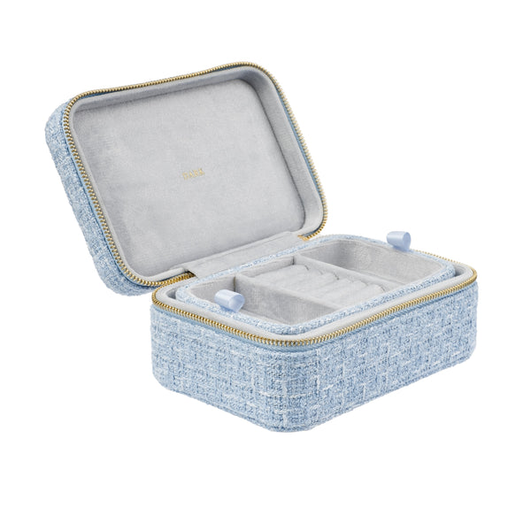TWEED JEWELLERY BOX COOL BLUE