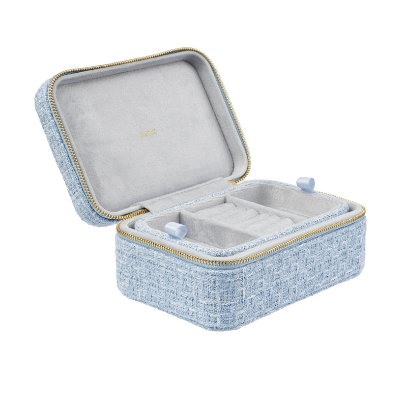 TWEED JEWELLERY BOX COOL BLUE