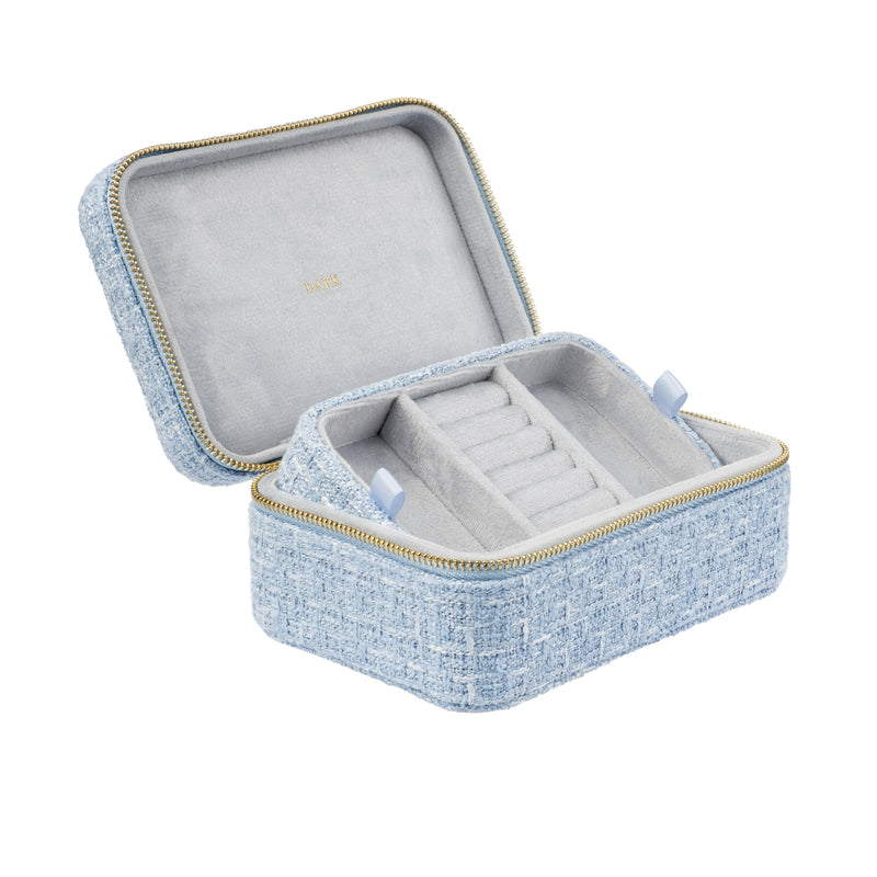 TWEED JEWELLERY BOX COOL BLUE