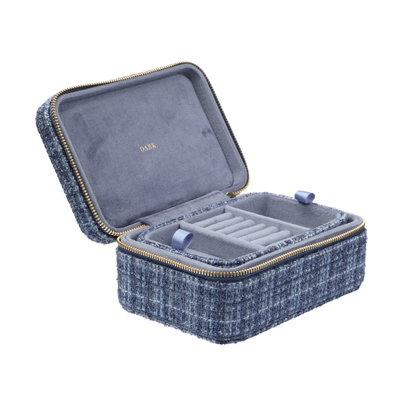 TWEED JEWELLERY BOX GRISALLE BLUE
