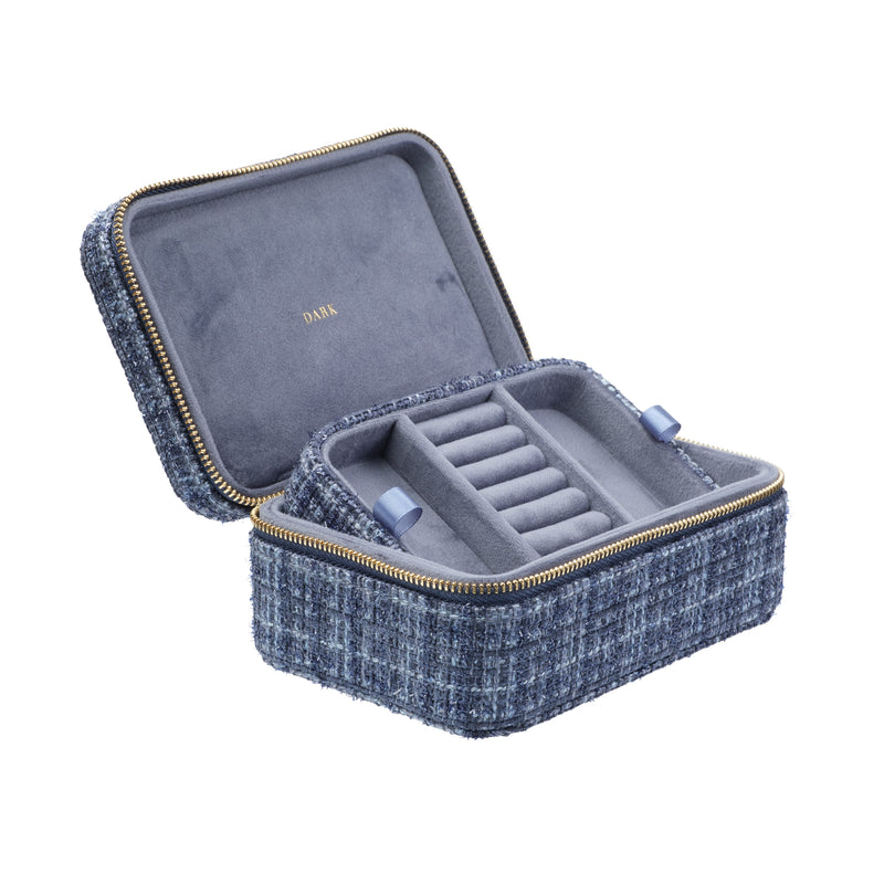 TWEED JEWELLERY BOX GRISALLE BLUE