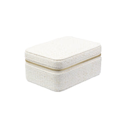 TWEED JEWELLERY BOX OFF WHITE W/SAND