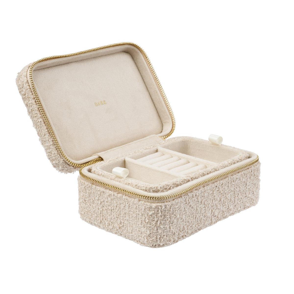TWEED JEWELLERY BOX SAND