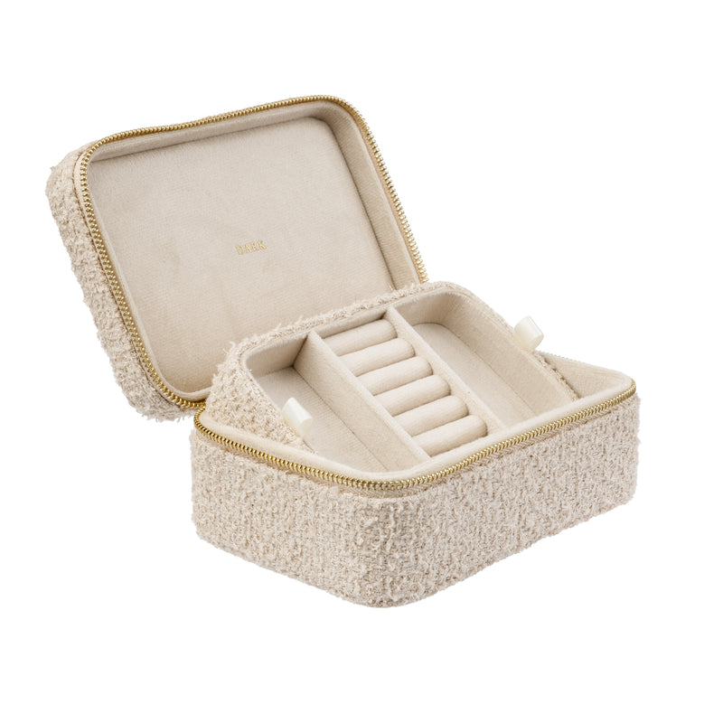 TWEED JEWELLERY BOX SAND