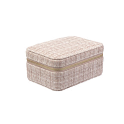 TWEED JEWELLERY BOX WARM TAUPE