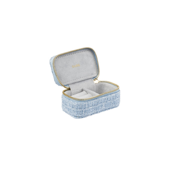 TWEED JEWELLERY BOX MICRO COOL BLUE